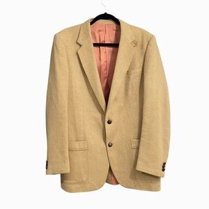 HUDSON’S London Men’s Vintage Camel Hair Blazer Camel 42